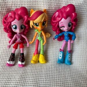 My Little Pony EQUESTRIA GIRLS Mini PINKIE PIE &  Applejack DOLL lot